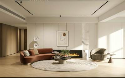 现代客餐厅 沙发茶几 餐桌椅 挂画摆件-9